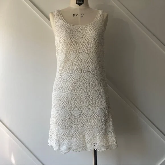slim fit dress slacks Prairie Crochet Frill Dress White main image 0